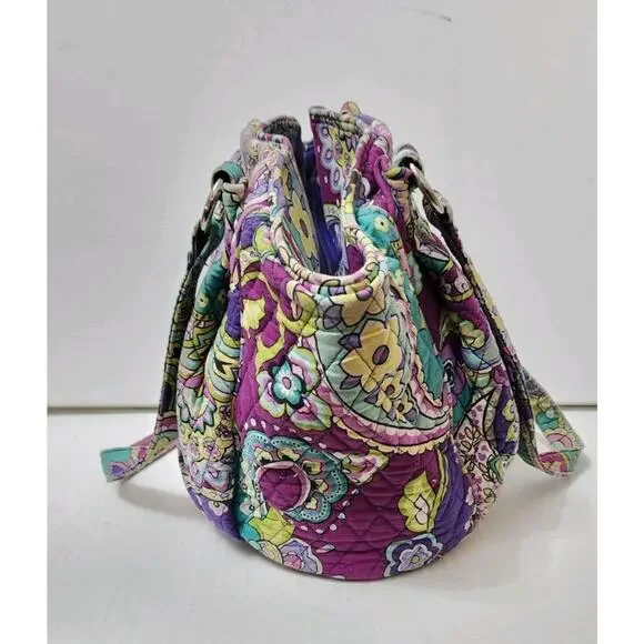 Vera Bradley retired quilted Mandy tote bag in a plum crazy paisley pattern. - Picture 15 of 16